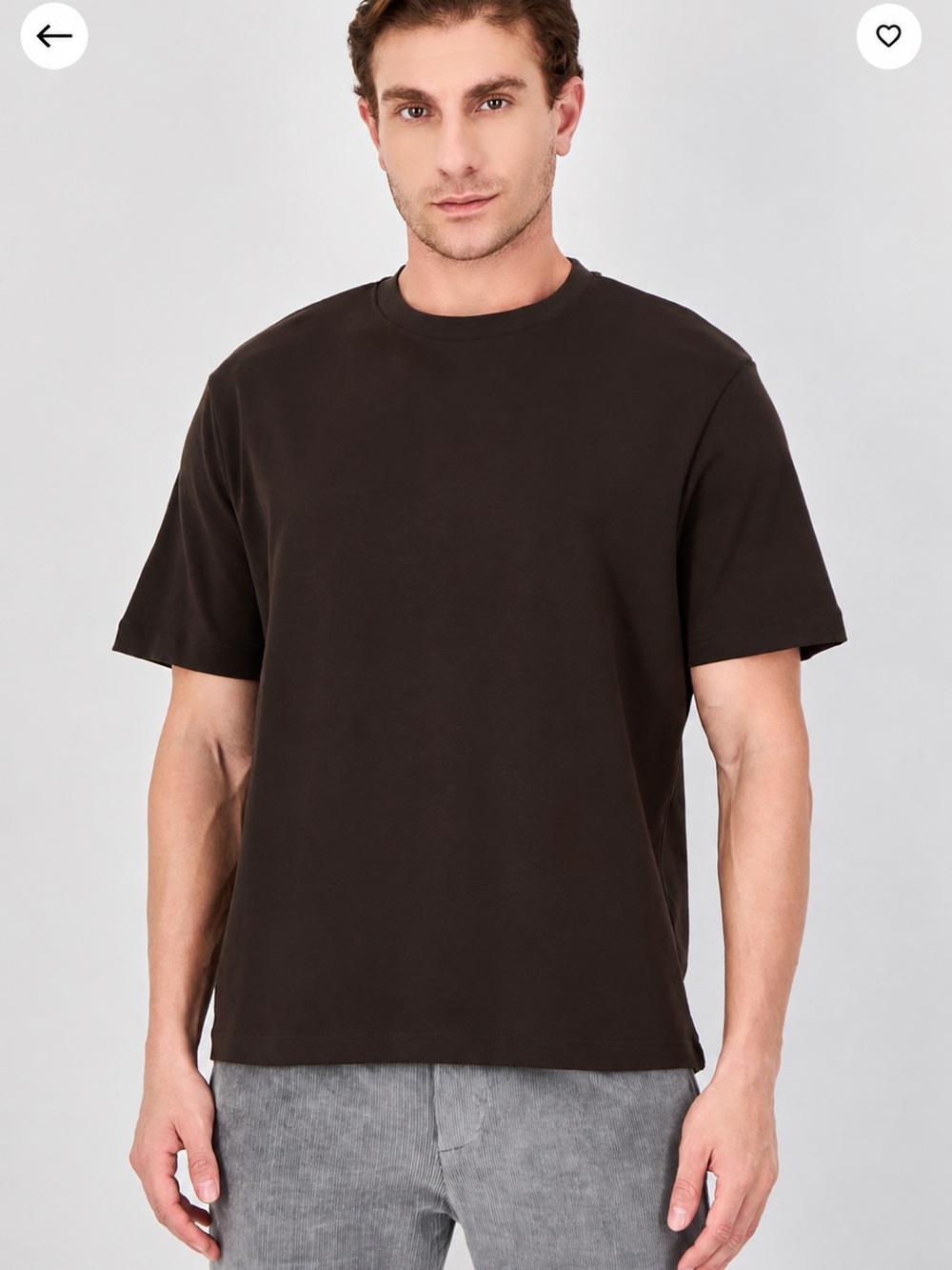 Plenum Studio Men’s Dark Chocolate Waffle Crew Neck T-Shirt Size L